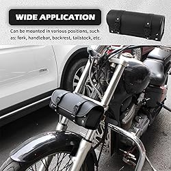 YGDMD Leather Motorcycle Handlebar Bag,Large