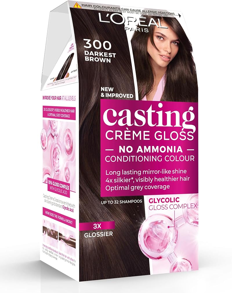 L'Oréal Paris Casting Crème Gloss Darkest Brown 300 No Ammonia Semi-Permanent