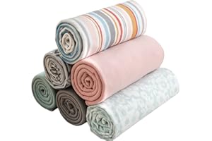 Special SG Glory Fleece Throw Blanket Set Bulk for Travel Kids Outdoor Wedding Pet (Assorted #2, Pack of 6 50x60 Inches)