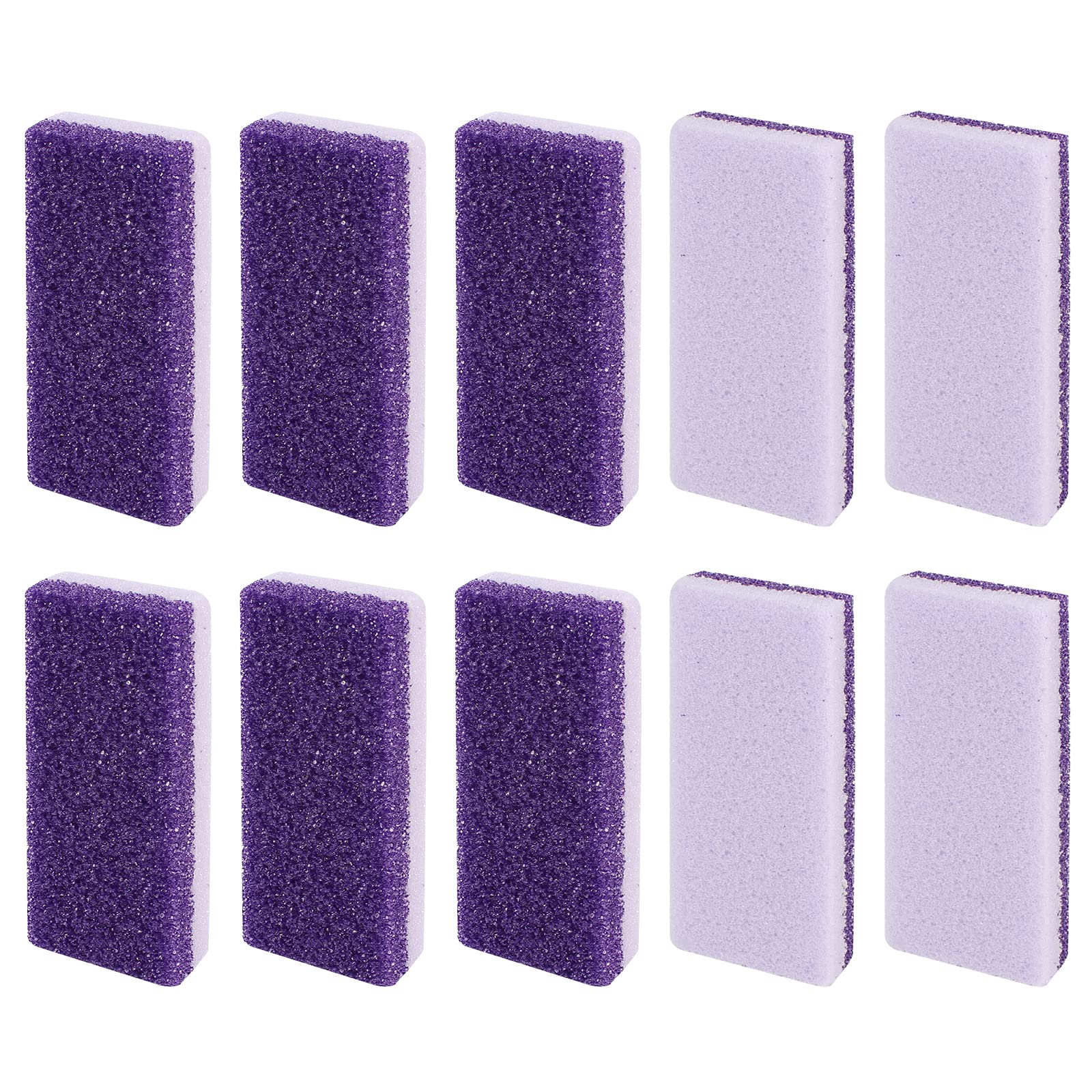 Bubuyun 10PCS Foot Pumice Stone, Purple Feet Callus Remover Stone Pumice Stone for Hard Skin Double Sided Pumice Stone for Feet and Body(12 × 5 × 2.5cm)