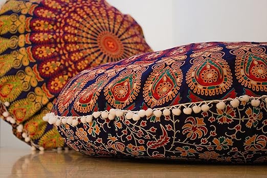 Amazon Com Aakriti Gallery Mandala Floor Round Pillowcase Pillow