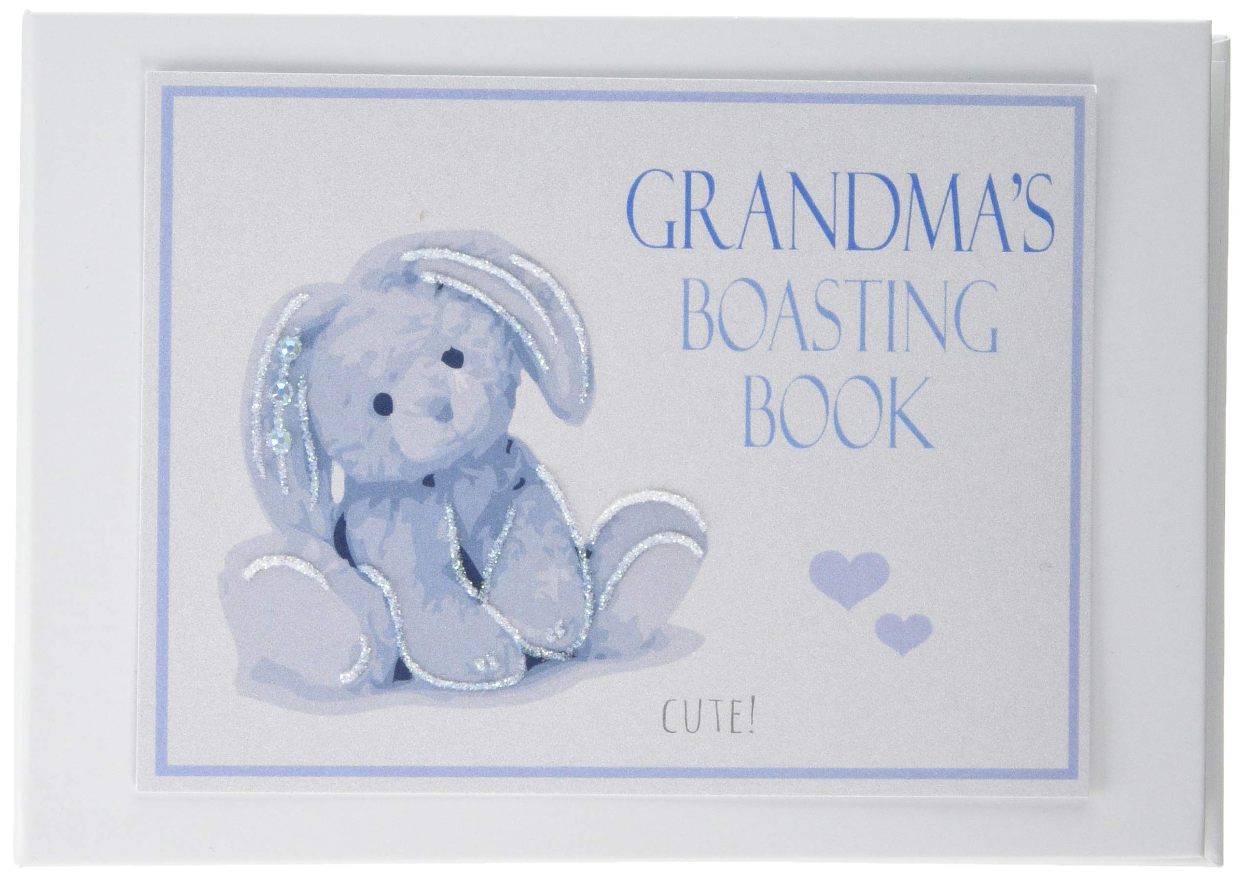 White Cotton Cards Blue Grandma's Boasting Book, Photo Album (NRB3T), of