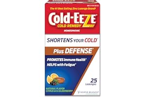 COLD-EEZE Plus Defense Natural Citrus with Elderberry Zinc Lozenges, Homeopathic Cold Remedy, Shortens Common Cold Symptoms, Promotes Immune Health with Sambucus Nigra, Echinacea and Rose Hips, 25 Ct