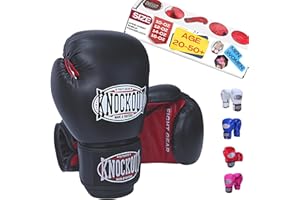 ULTIMATE KNOCKOUT Boxing Gloves for Men and Women, Best for Boxeo Training, Kickboxing, Muay Thai, MMA Heavy Bag Workout, Sparing Gloves Pair with Ultra Wide Wrist Support