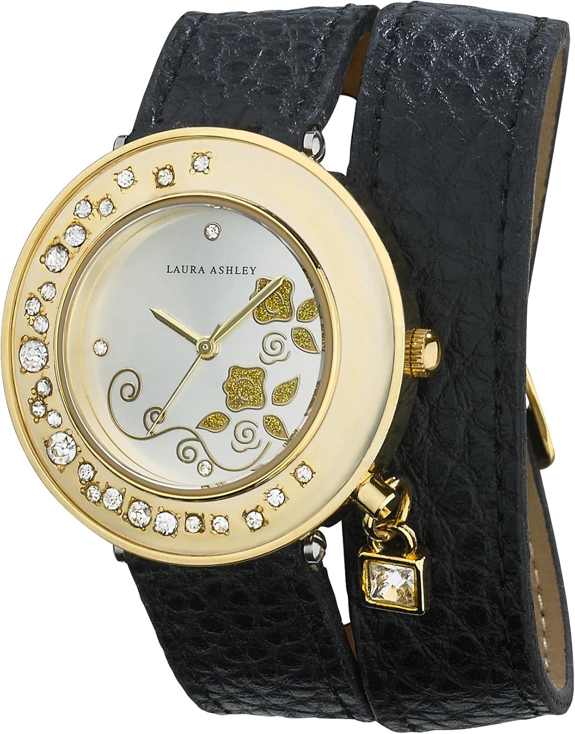 Laura Ashley Women's LA31008BK Analog Display Japanese Quartz Black Watch Watches