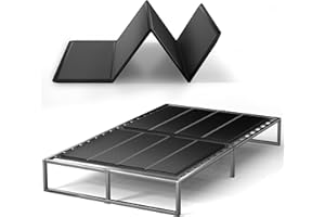 Yarfyk Bunkie Board 10MM, Folding Spring Box, Light and Thin, Breathable, Noise Minimizing, Moisture Resistant Bunkieboards,Bed Support Flat Noodles, Queen Size 60x80'' ﻿