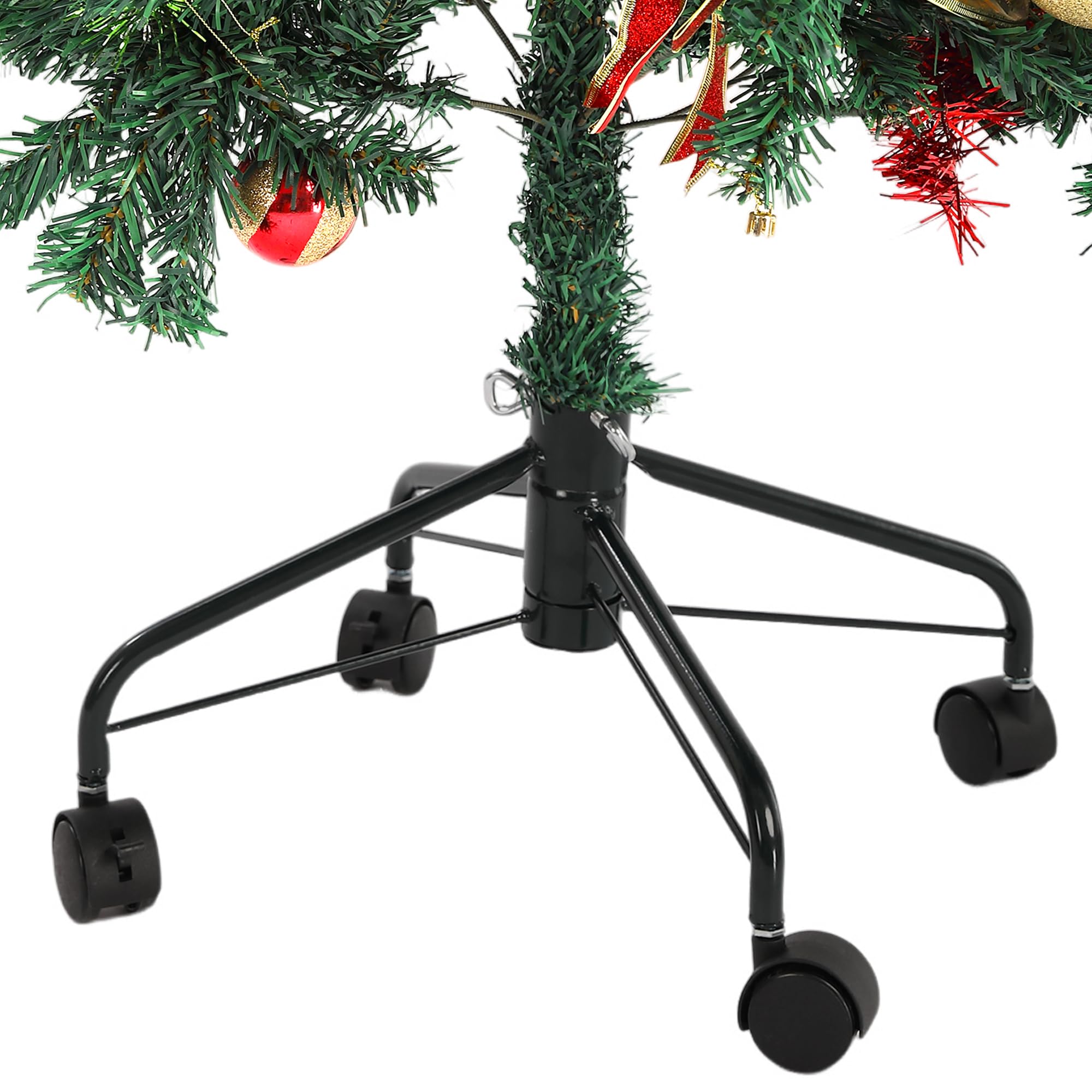 Photo 1 of NNOODUST Rolling Christmas Tree Stand with Wheels, Christmas Tree Base for Artificial Christmas Tree for 3 Ft to 6 Ft Christmas Trees, Christmas Tree Stands for Artificial Trees Universal Tree Stand