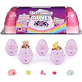 Hatchimals Alive, Rainbow Splash Carton, 5 Surprise Eggs, Ages 3+ | Hatch 5 Surprise Figures, Color-Changing Water Reveal, 10 Accessories, Imaginative Storytelling Play, Birthday Gifts for Kids