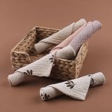 Aloonii 5 Pack Luxury Muslin Squares Floral Baby Burp Cloths 24x24 cm view 3