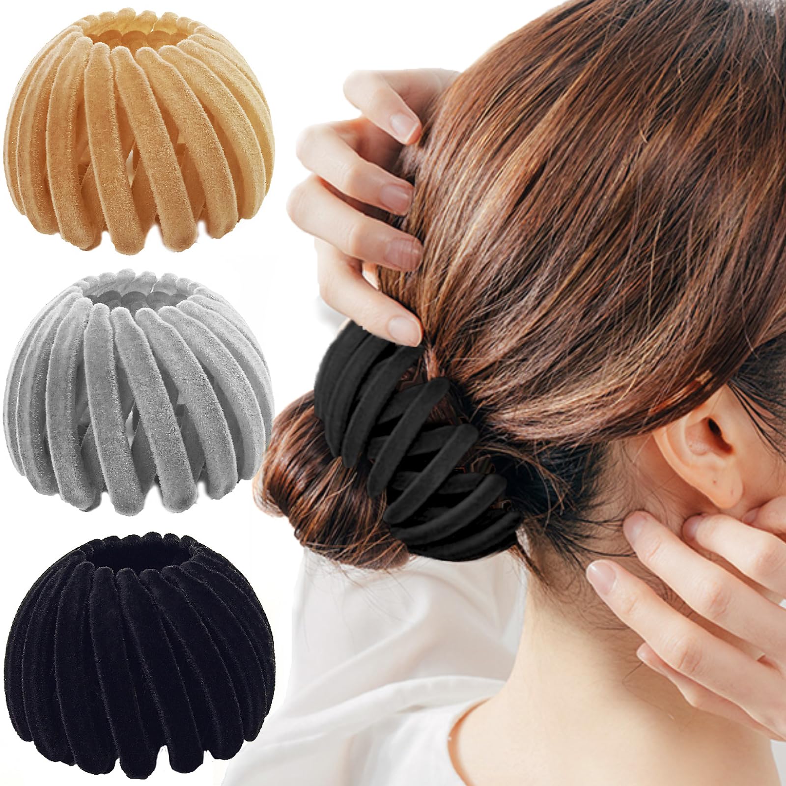 Photo 1 of Sizobi Hair Barrettes & Scrunchies for Women's Hair for Every Hair Type Bird Nest Ponytail Holders