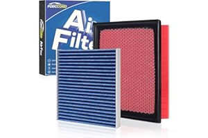 Forccord Cabin & Engine Air Filter Kit Fit for Dodge Durango 2011-2026, Jeep Grand Cherokee 2011-2022, Grand Cherokee WK 2022 Activated Carbon Cabin Filter Replacement CF11183 CA10755 Car Accessories