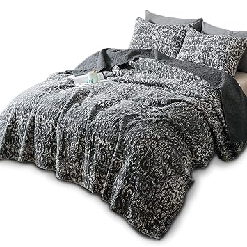 Amazon Com Domdec Stone Washed Quilt Mini Set Cozy Soft