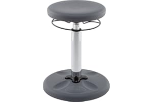KORE DESIGN LLC KORE Design Adjustable Wobble Stool Chair, Girls + Boys Kid Desk Stools, Ergonomic Small Office Chairs, Flexible Seating for Active Kids, ADD/ADHD, Classroom, Home, Age 8-12, Tall (16.5-24in), Grey