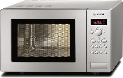 Bosch 800W Freestanding Microwave Oven with Grill, Steel