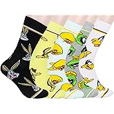 Bioworld WB Looney Tunes Socks Allover Character Faces 5 Pair Adult Crew Socks