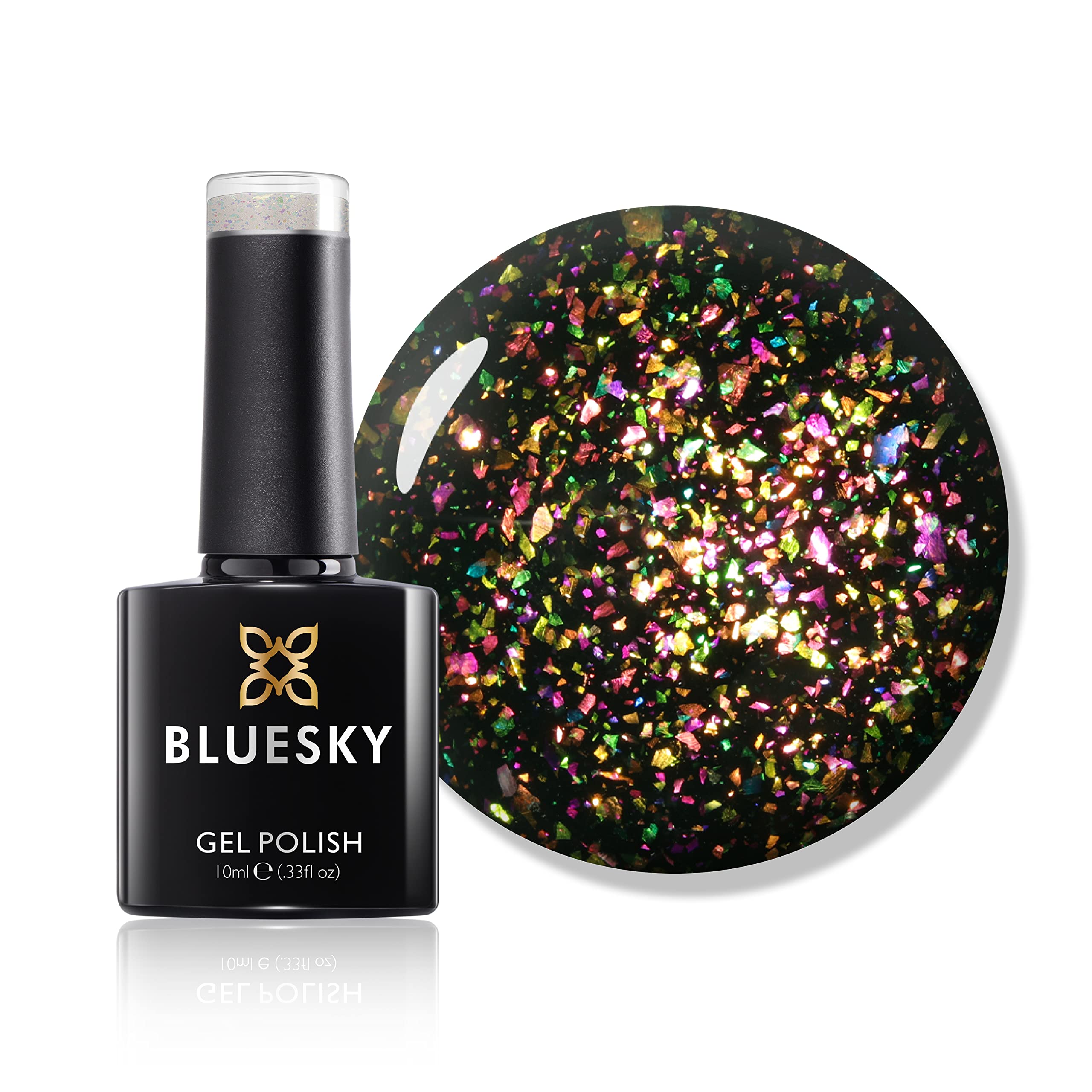 Bluesky Gel Nail Polish, Galaxy 01, The Big Bang, Glitter, 10ml (Requires Curing Under UV LED Lamp)