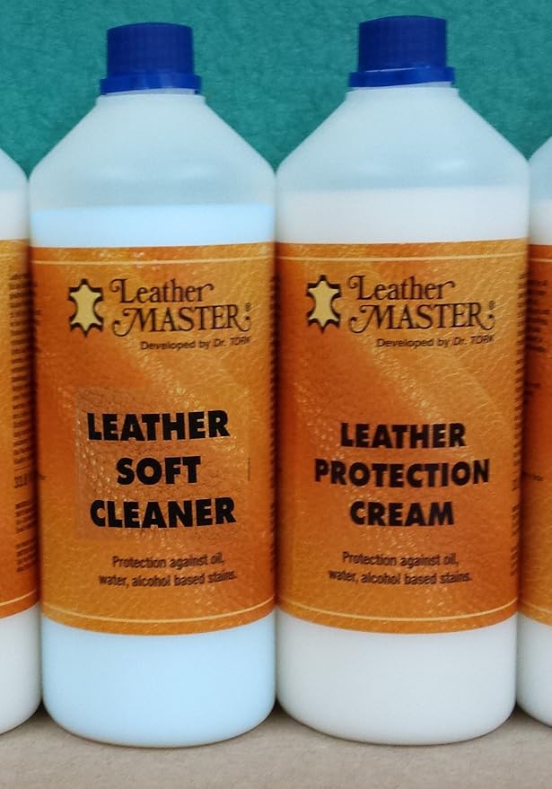 Leather Master 1 Litre Twin pack 1x Soft Cleaner, 1x Protection Cream