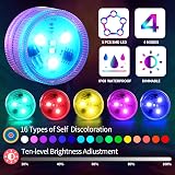 ALED LIGHT 6 Pieces Mini LED Diving Lights RGB Remote Waterproof Underwater view 2