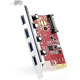 CSL - 4-port USB 3.0 (super-speed) PCIe interface card (PCI Express) | Renesas chip set | 15-pin SATA power connection | maximum transfer rate: 5Gbit/s | Plug & Play | USB 2.0 and USB 1.1 downward-compatible