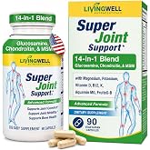 Glucosamine Chondroitin &amp; MSM + D3 K2 for Bone &amp; Joint Support Men &amp; Women | Boosts Bone &amp; Joint Health, 14-in-1 Joint Supplement with Aquamin Mg, FruiteX-B, Magnesium, Potassium &amp; Calcium, 90 Capsules