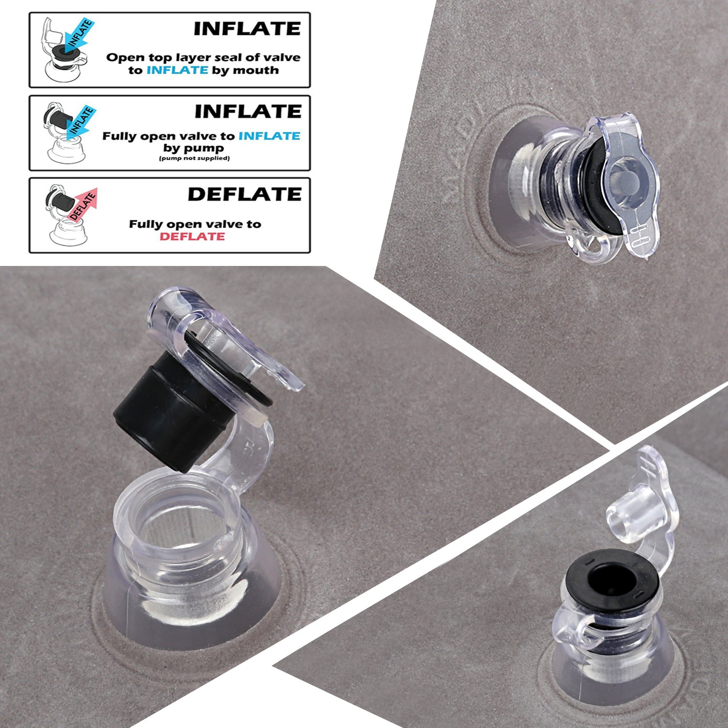 Fußstütze Reisekissen für Flugzeug, 2-in-1 Design, Höhenverstellbar, Aufblasbares Kissen für Kinder zum Hinlegen oder Schlafen bei Langstreckenflügen (2)