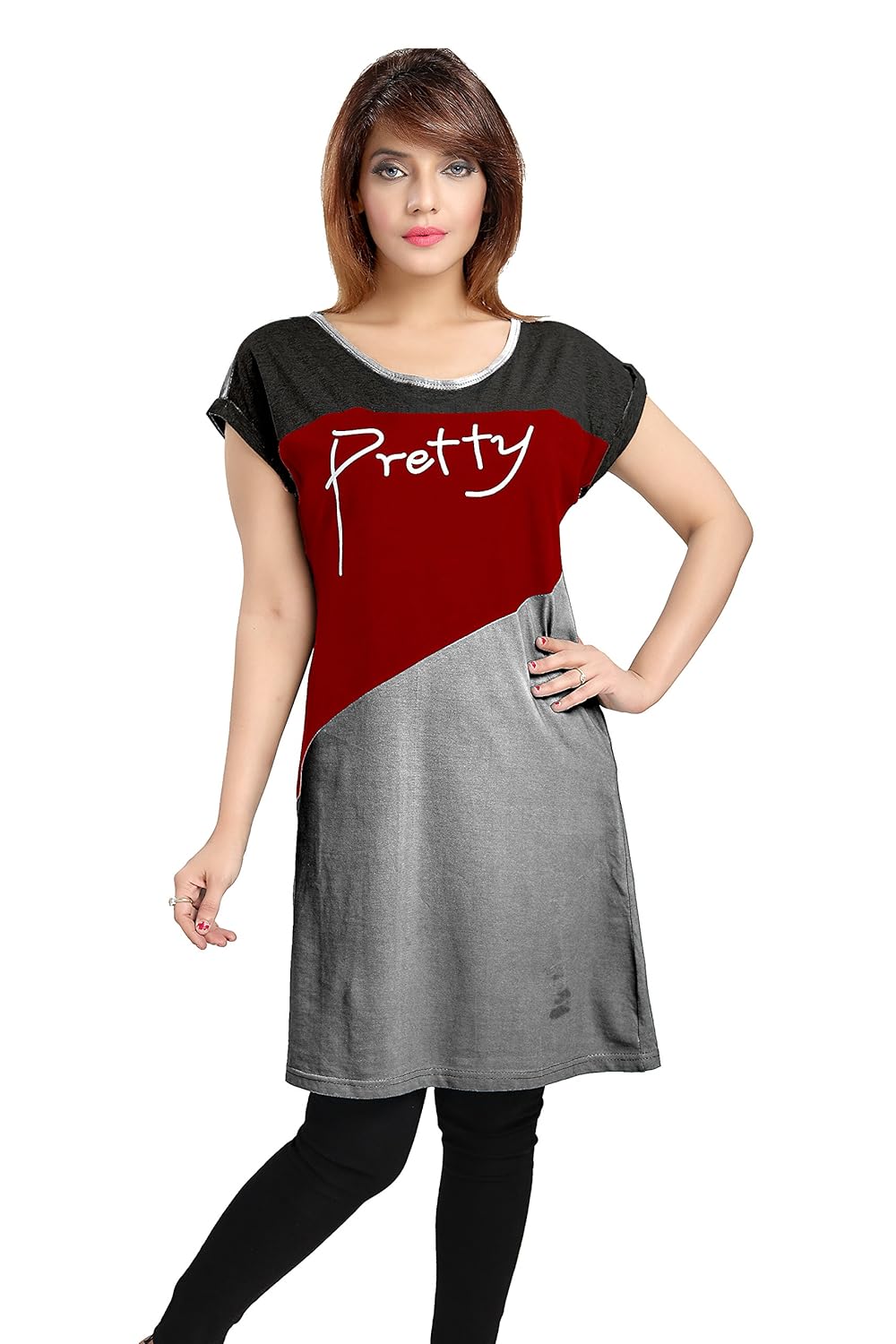 modish women's formal/casual loose fit cotton printed polo top (pack of 2)