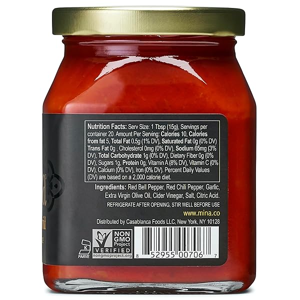 MINA HARISSA MILD SAUCE, HOMESTYLE MOROCCAN RED PEPPER HARISSA PASTE, 10 OZ – HARISSA SAUCE WITH TANGY TWIST, EXCITE YOUR SENSES WITH MINA MILD HARISSA SEASONING