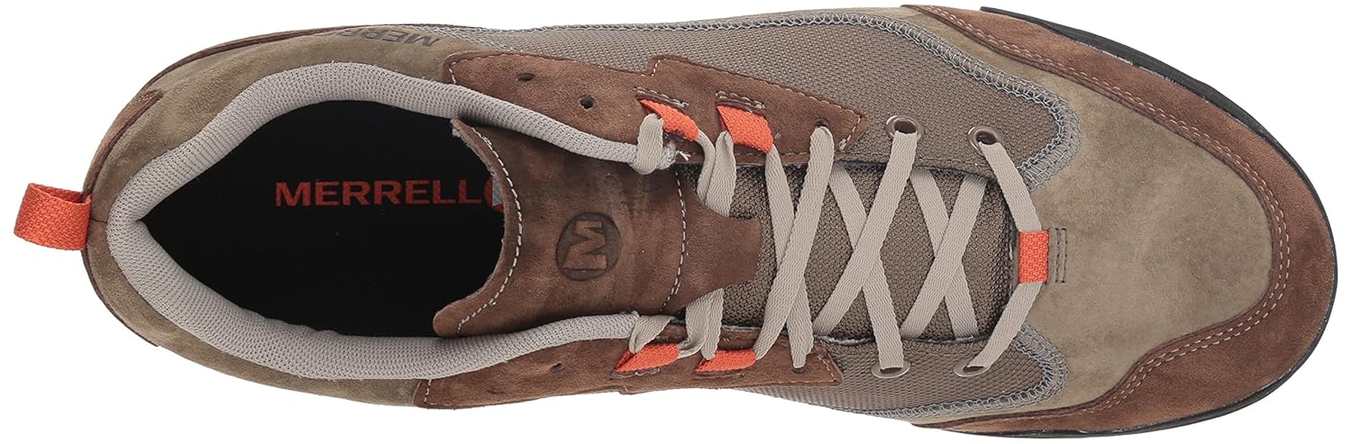 merrell men's burnt rock travel suede hiking shoe