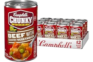 Campbell's Chunky Beef with Country Vegetables Soup, 18.8 Ounce (Pack of 12)