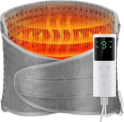 AFDEAL Electric Heating Pad Back 12x50 In Wrap 9 Temp 4 Auto-Off 2-Strap