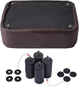 IBUYKE 16.54 Inch PU Leather Ottoman Footrest with Pine Wood Legs Brown view 6