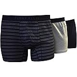Perry Ellis Men's Cotton Stretch Boxer Briefs - 960585 - Bird's Eye Stripe, Pack of 3