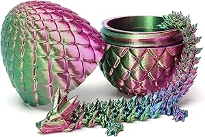 YTRXYLKL 3D Printed Dragon with Surprise Egg,Surprise Dinosaur Eggs Fidget Toys for Kids, Birthdays, Halloween Christmas Decorations Gifts Indoor Outdoor for Girls Boys (Yellow&Green)