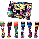 United Oddsocks The Funk Heads - Box of 6 Individual Socks Mens Oddsocks US 7-12