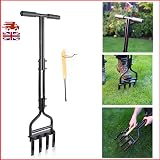 DIVCHI Lawn Aerator Manual Heavy Duty With 4 Hollow Tines Long T-Handle view 7