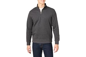 �鶹�� Essentials Mens Long-Sleeve Quarter-Zip Fleece Sweatshirt