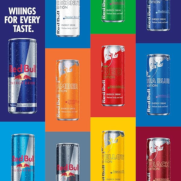 RED BULL ENERGY DRINK WITH 80MG CAFFEINE PLUS TAURINE & B VITAMINS, 8.4 FL OZ, PACK OF 12 CANS