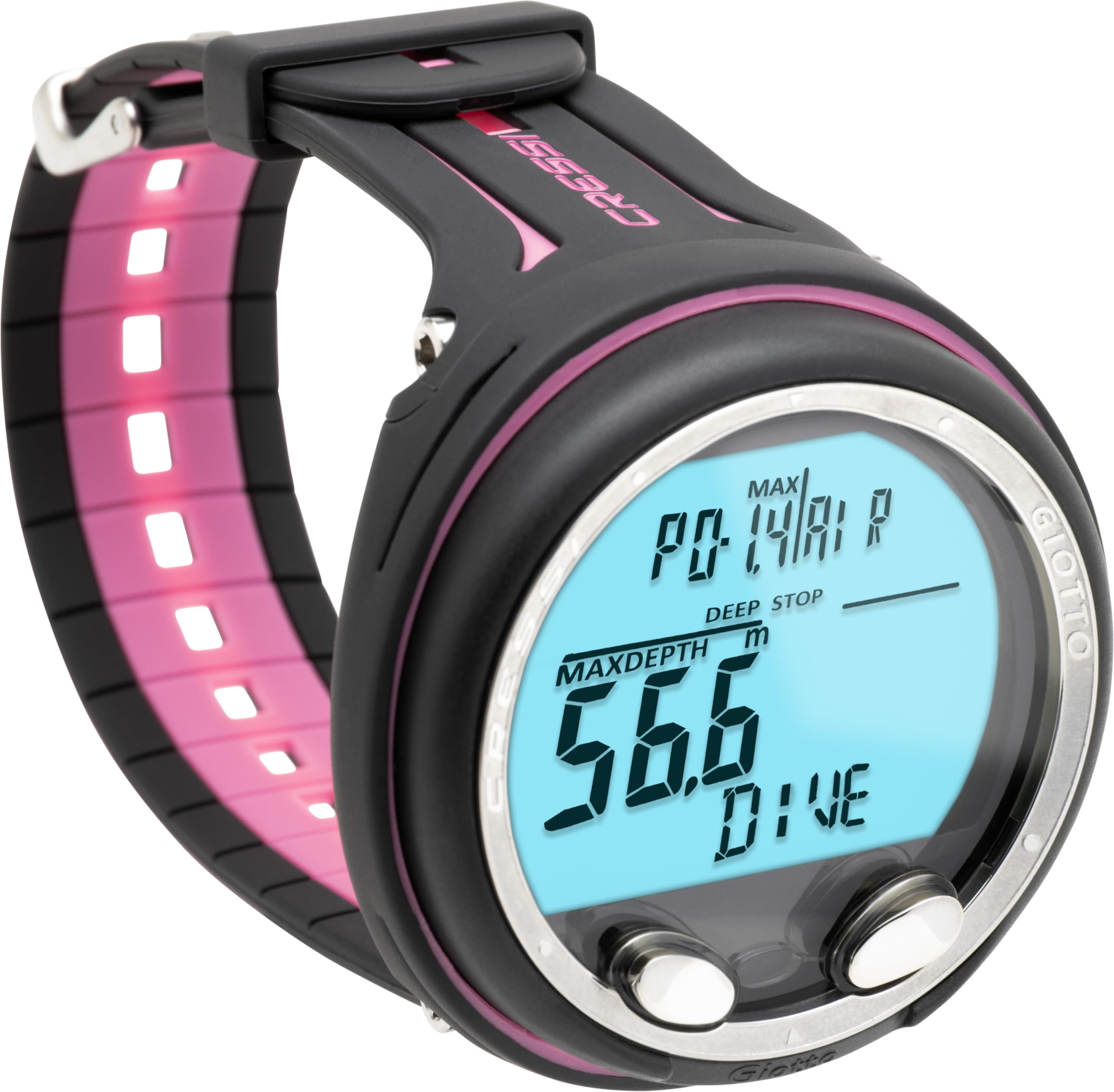 Cressi Unisex Giotto Dive Computer, Black/Pink
