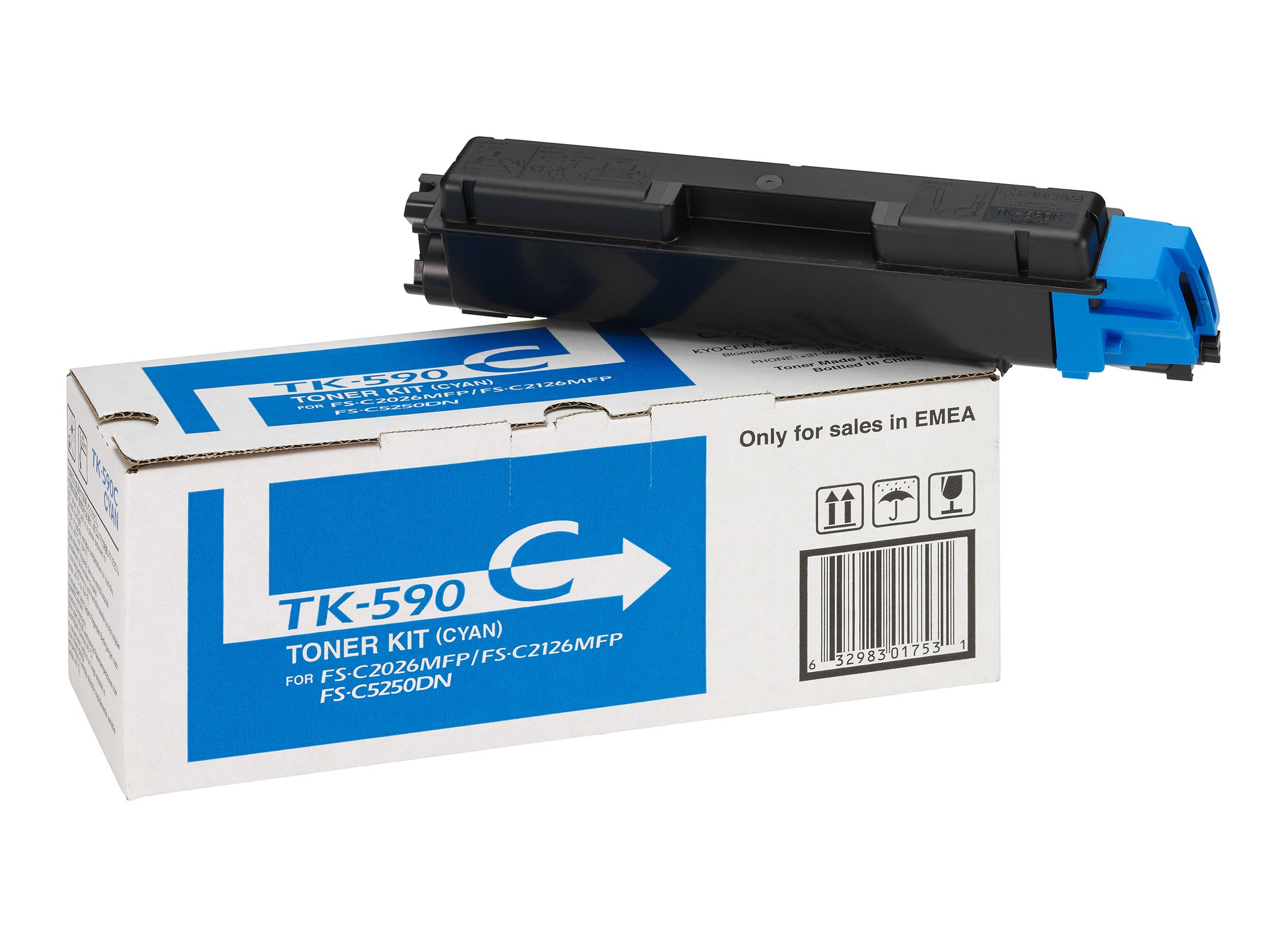 Kyocera TK-590 °C Toner for Laser Printers (5000 pages, Laser, 5 – 35 °C, 8 – 80%, 12.6 cm)