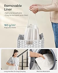SONGMICS Laundry Hamper with Lid, 23.8 Gallon