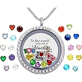 Veeshy Best Mom Mother Gift, Floating Charms Locket for Women