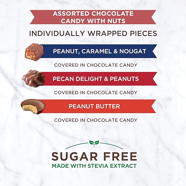 RUSSELL STOVER SUGAR FREE ASSORTED CHOCOLATE CANDY WITH NUTS, 15.5 OZ