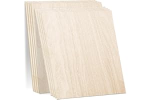 Frylr Baltic Birch Plywood 25 PCS, 12 x 12 Inch Plywood Sheet Board, 6mm 1/4" Premium A/A Grade Craft Wood, Perfect for Wood Burning, Laser, CNC Cutting and Scroll Saw Nature Veneer Color