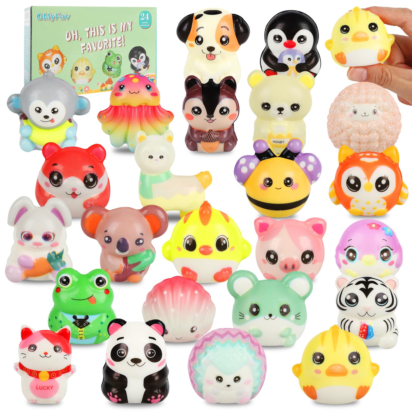 View 1 of 24 PCS Squishy Toys for Kids Bulk – Party Favors Easter Egg Fillers for Kids Easter Gifts for Kids Classroom School Pinata Stuffers Birthday Gifts for Boys & Girls Classroom Prizes Elementary