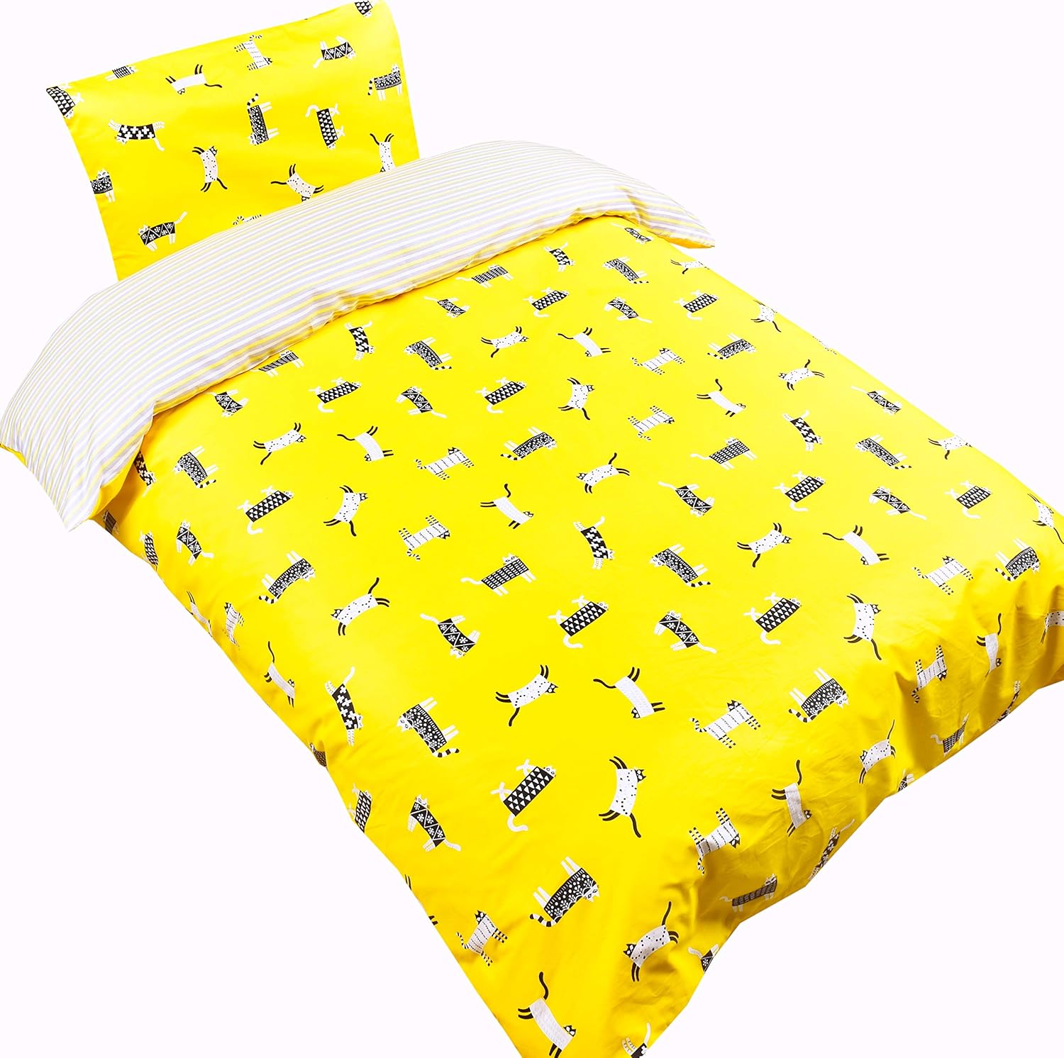 yellow cot bed duvet cover