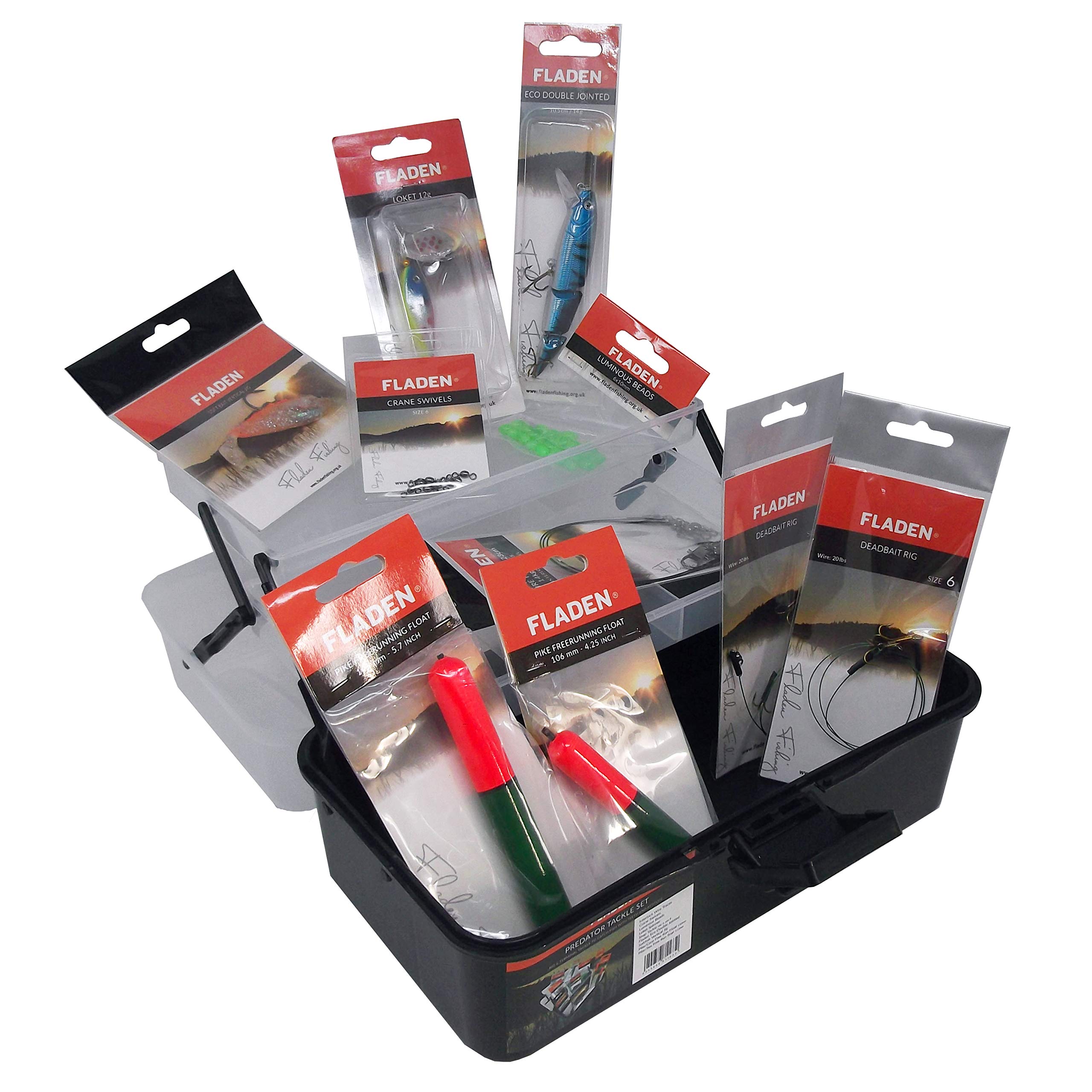 FLADEN Fishing - Loaded Rig and Terminal Tackle Accessory Cantilever Box - For Catching Predator Fish with Teeth [19-105UK]