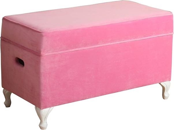 Leslie - Banco de almacenamiento rectangular para niños para dormitorio