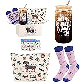 Dachshund Gifts for Women Dachshund Unique Gift Basket with Novelty Socks for Dog Mom Dog Lover Funny Bag Birthday Gifts Christmas Gifts for New Puppy Owners