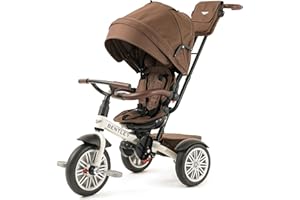 POSH BABY & KIDS Bentley Kids Trike, Toddler Bike 6-in-1, Officially Licensed & Designed by Bentley Motors UK; This Baby to Big Kid Tricycle is a Compelling Statement of Performance and Luxury, White Satin (6m-5y+)