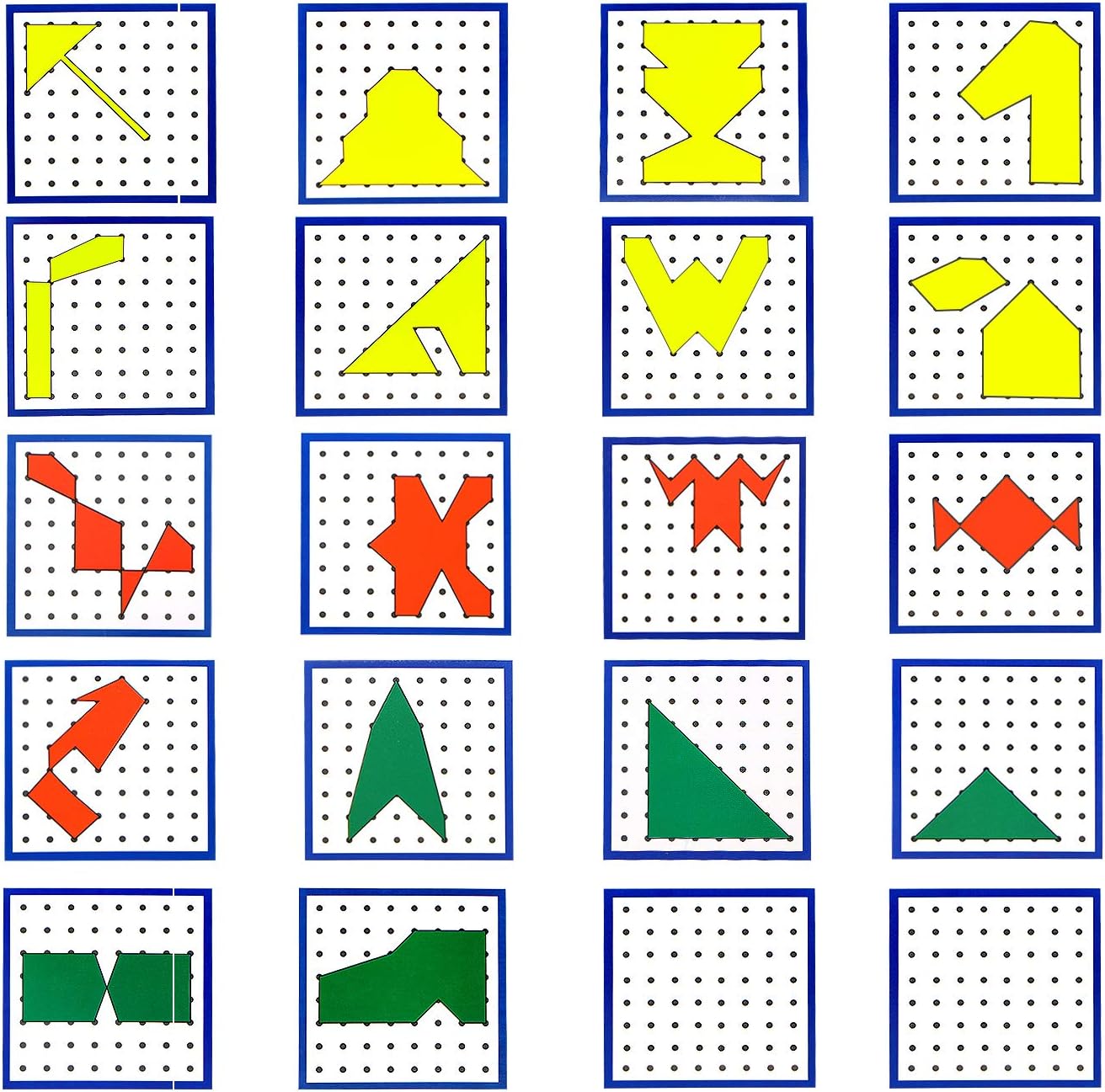 COCOCITY Wood Geoboard Set Geometry Board Montessori Board Wood Toy ...